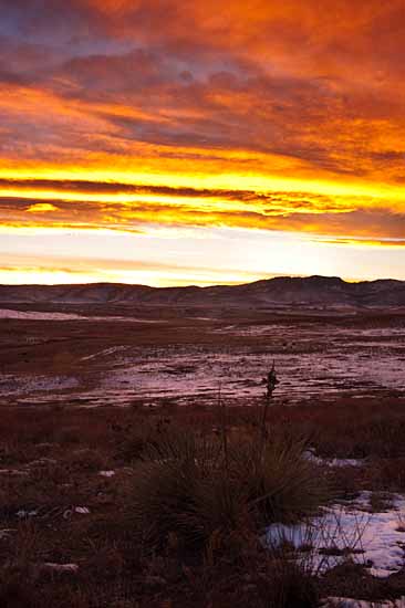 Winter Sunset Along Colorado Front Range