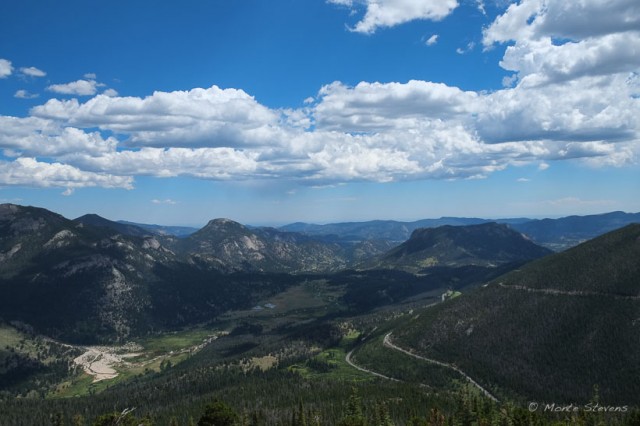Looking out over the valley towards Estes Park