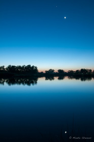 Crescent Moon and Reflection