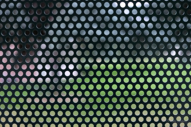 Metal Screen at Bus Stop