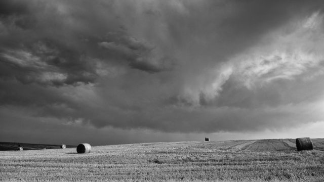 Clouds and Hay Bales