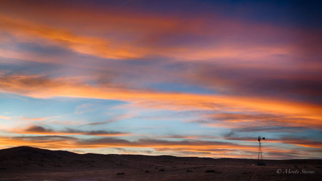 Windmill at Sunset on Pawnee National Grasslands