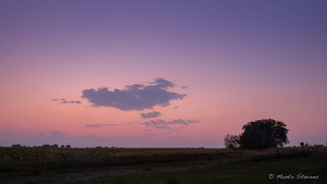 Sunset at County Roads 13 and 96 in Weld County