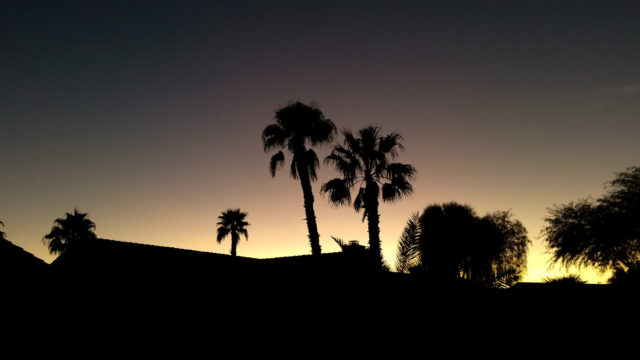 Sunset on the patio
