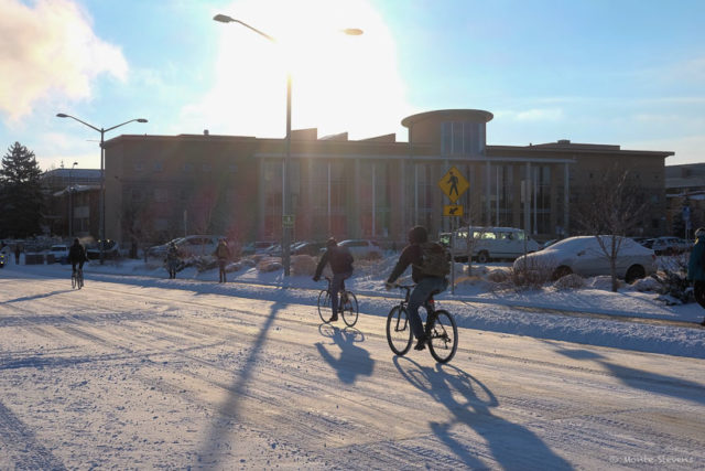 Bicyclists on Campus 
